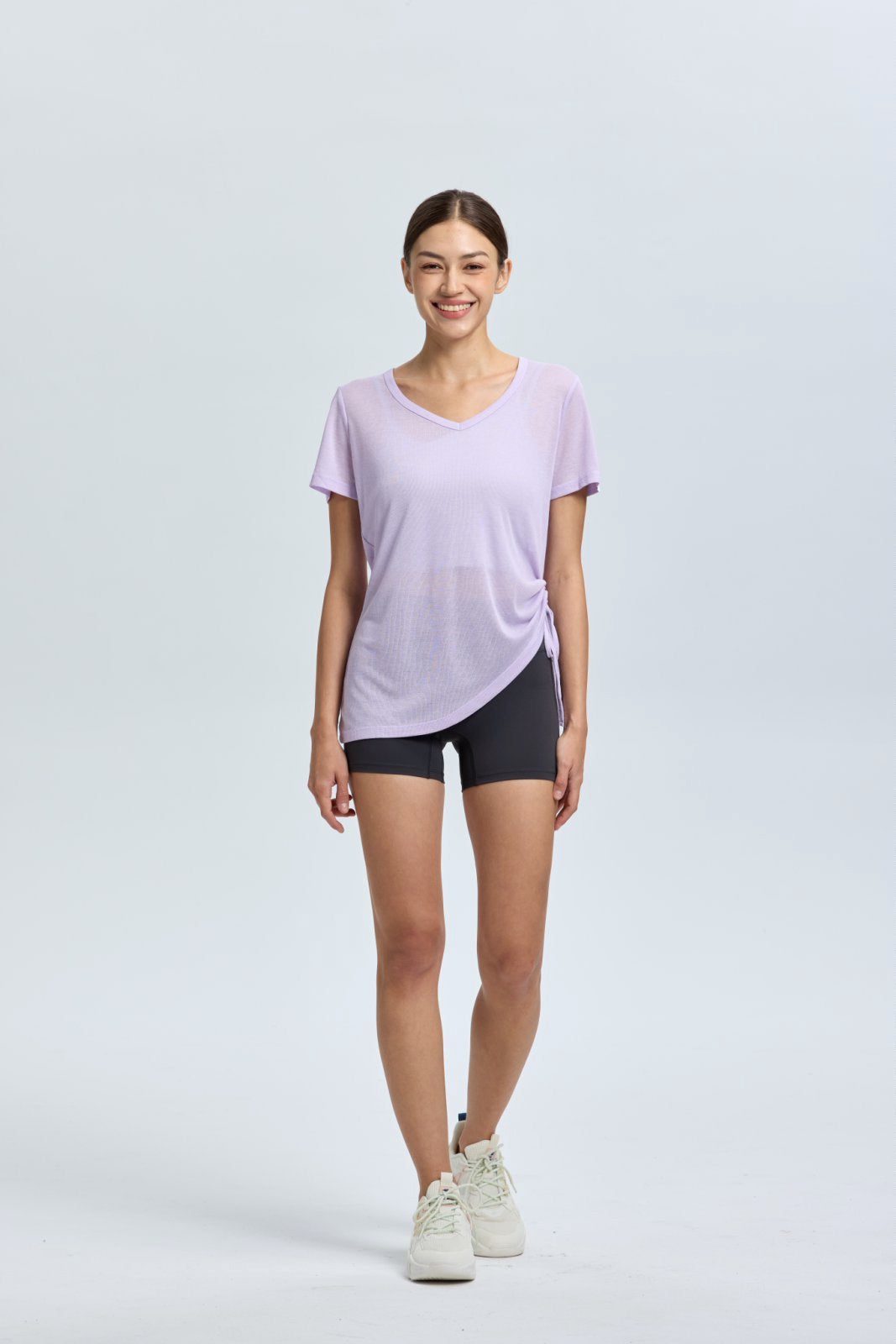 V Shirring Short Sleeve