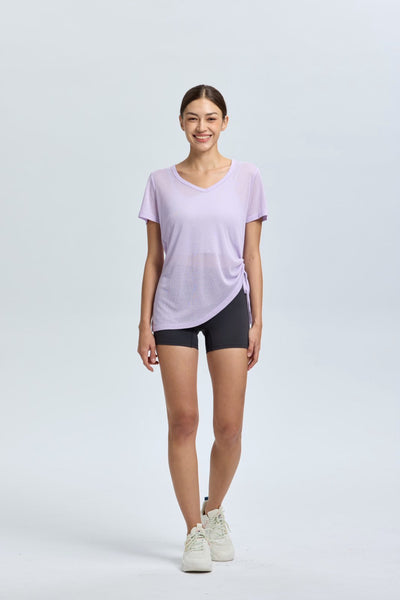 V Shirring Short Sleeve