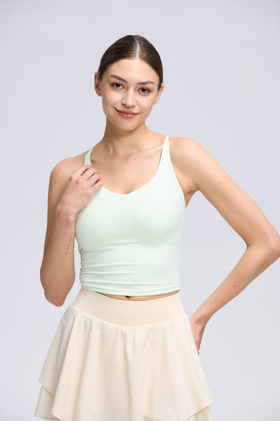 Diamond Strappy Sleeveless Bra Top