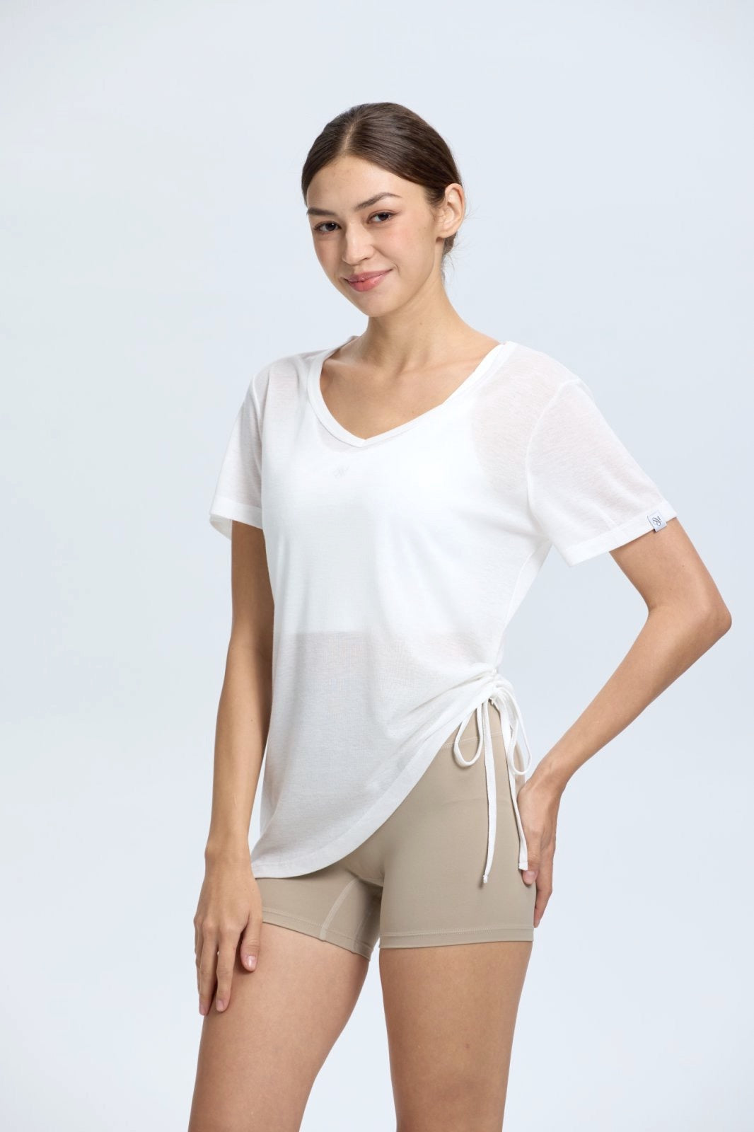 V Shirring Short Sleeve