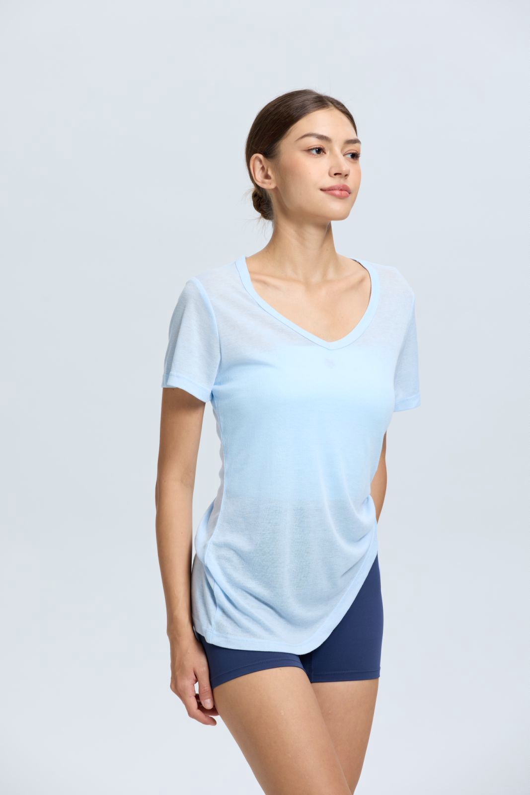 V Shirring Short Sleeve