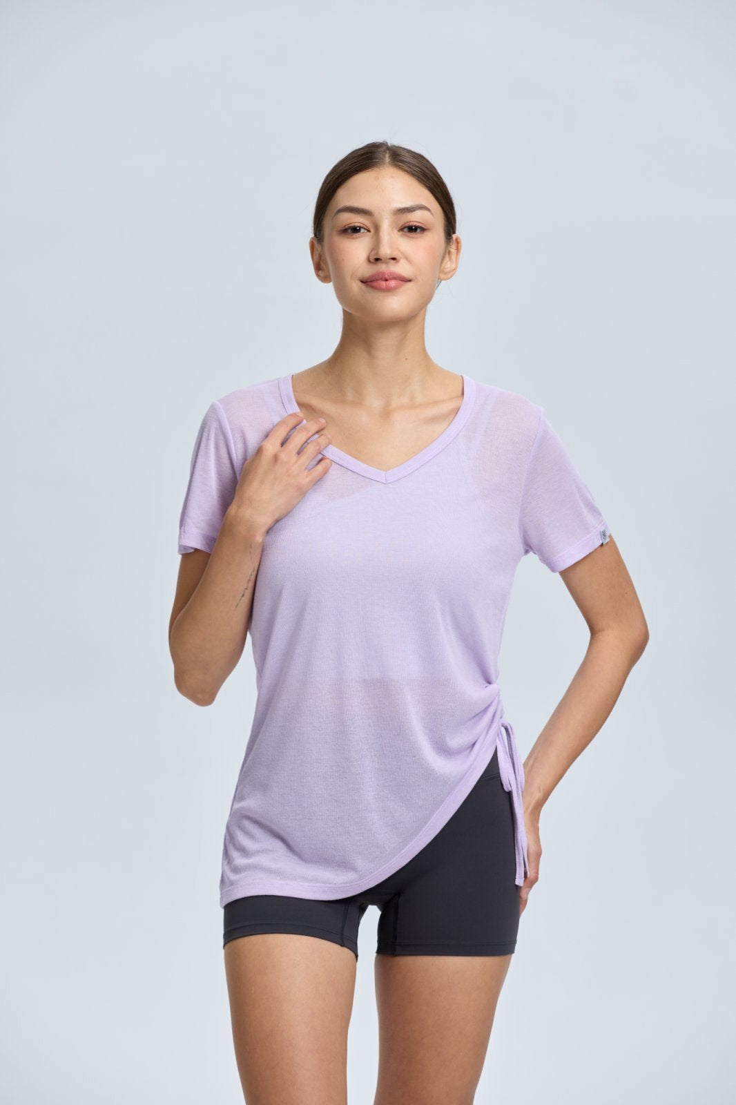 V Shirring Short Sleeve