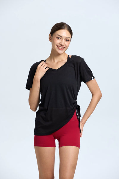 V Shirring Short Sleeve