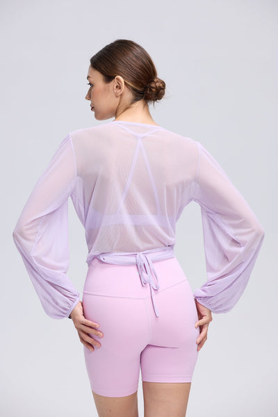 Mesh Wrap Cardigan