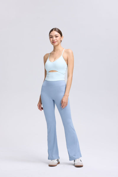 V Cutout Sleeveless Bra Top