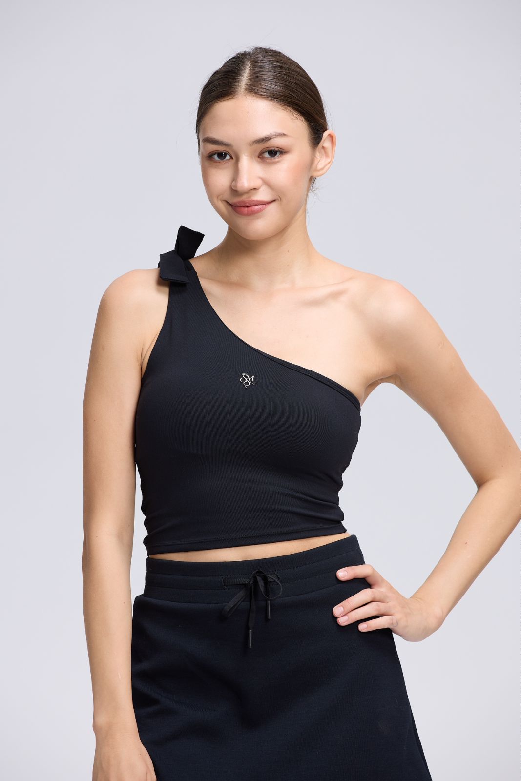 Ribbon One Shoulder Top