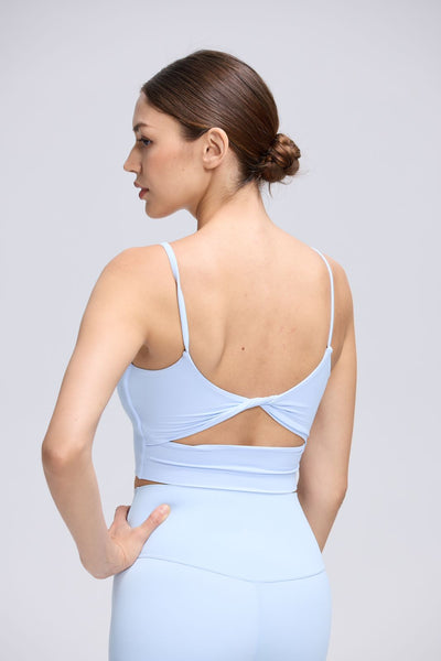 Back Twist Sleeveless Bra Top
