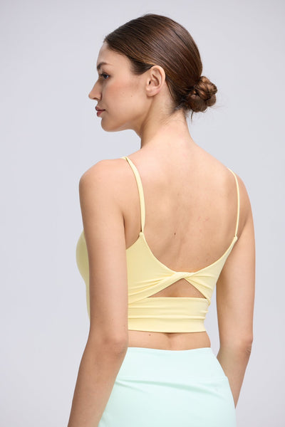 Back Twist Sleeveless Bra Top