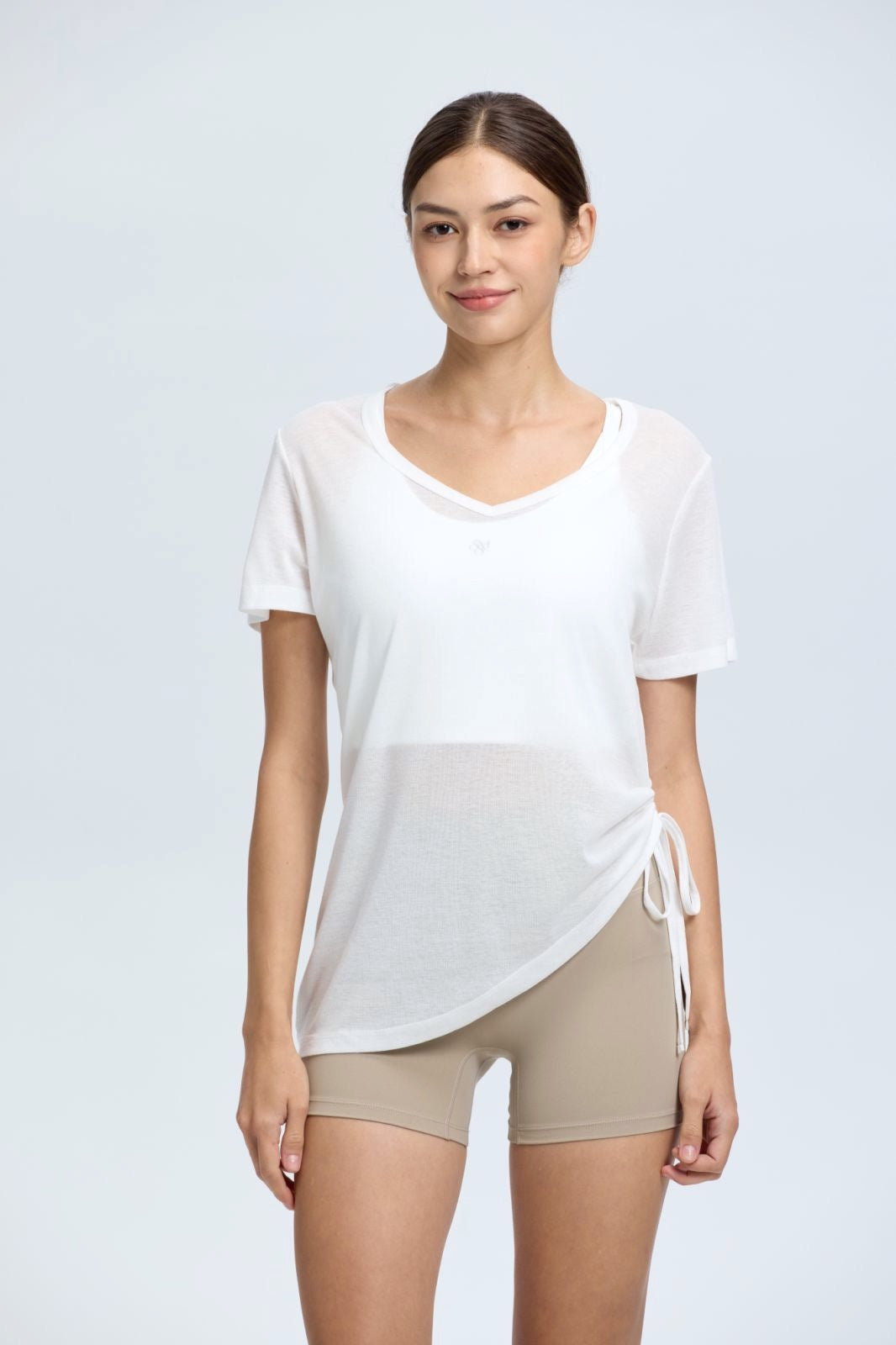 V Shirring Short Sleeve