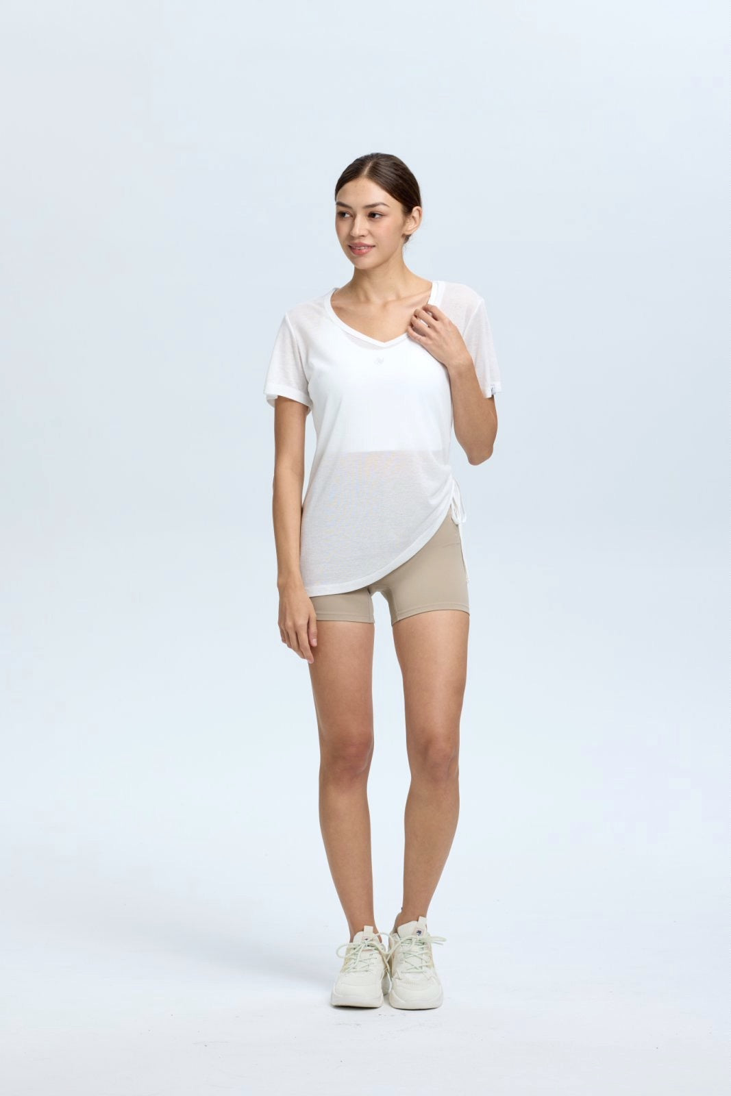 V Shirring Short Sleeve