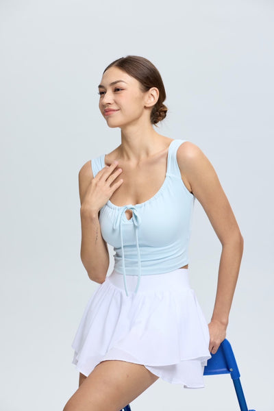 Drawstring U Tank Top
