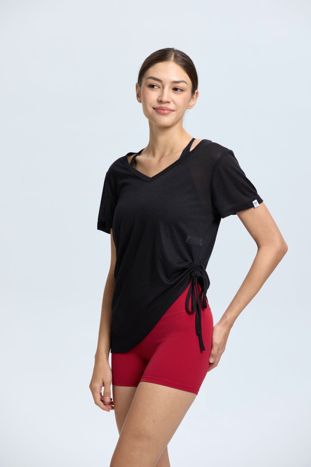 V Shirring Short Sleeve
