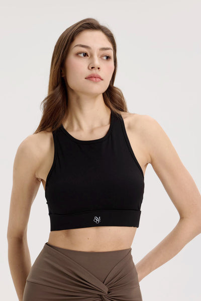 Cross Back Mesh Top