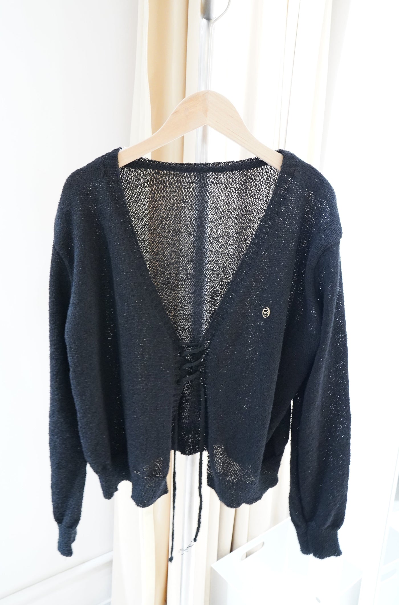 Lace Up Ribbon Cardigan