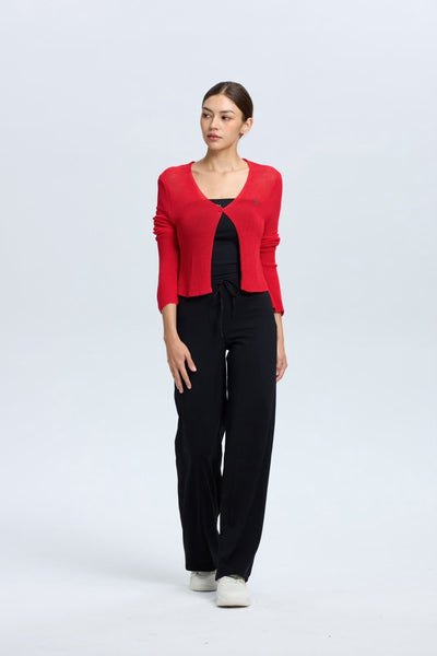 Flare Sleeve Knit Cardigan
