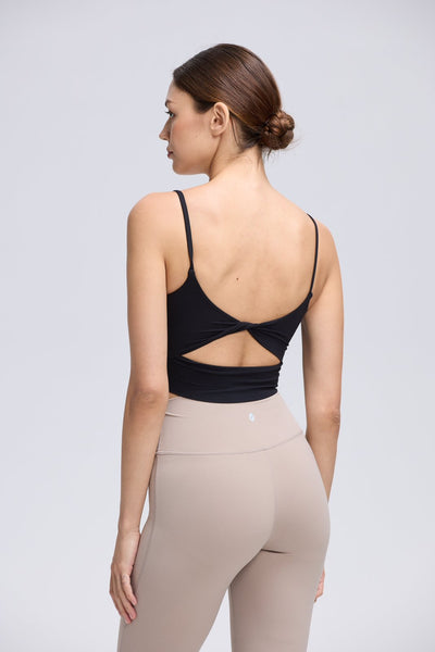 Back Twist Sleeveless Bra Top