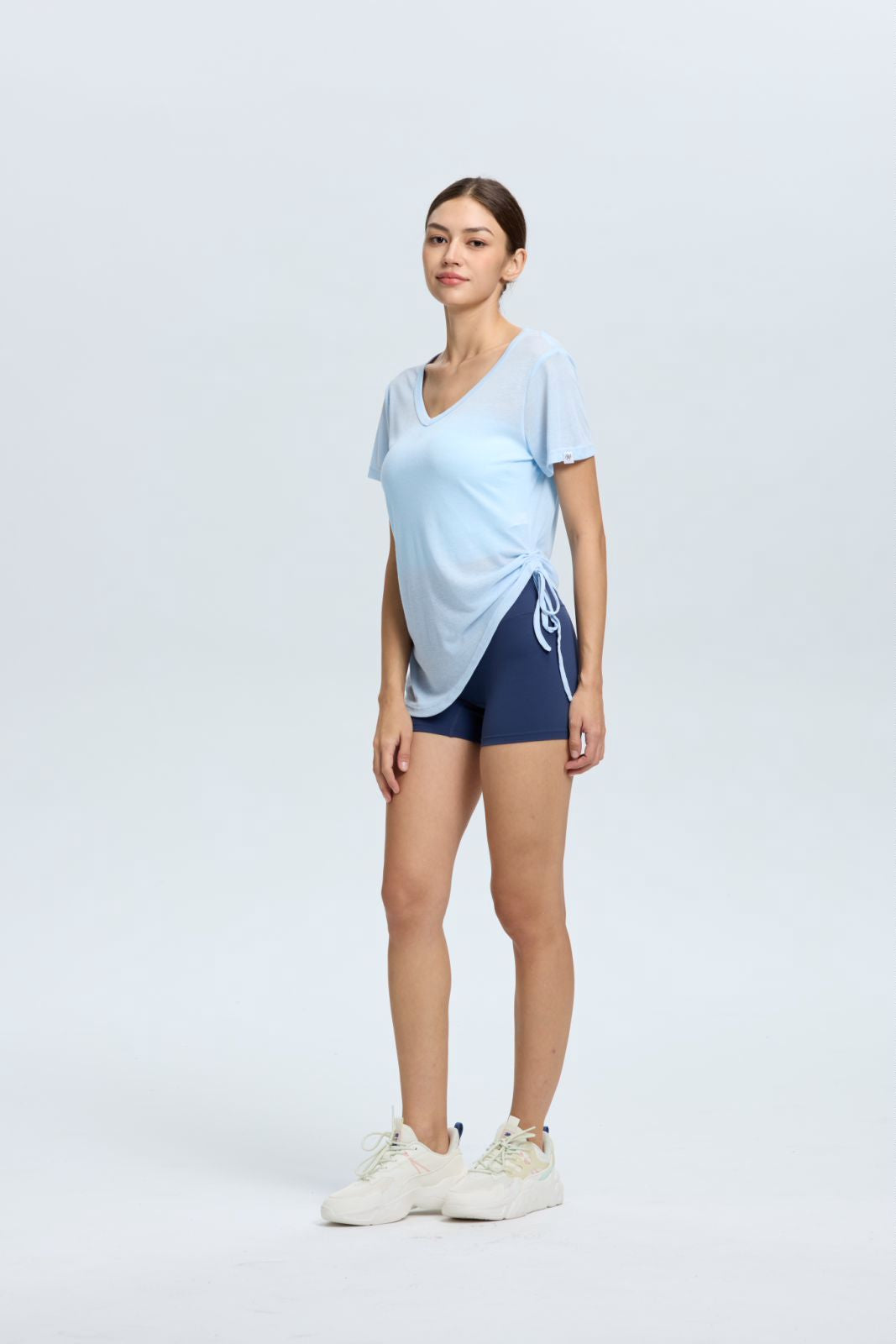 V Shirring Short Sleeve