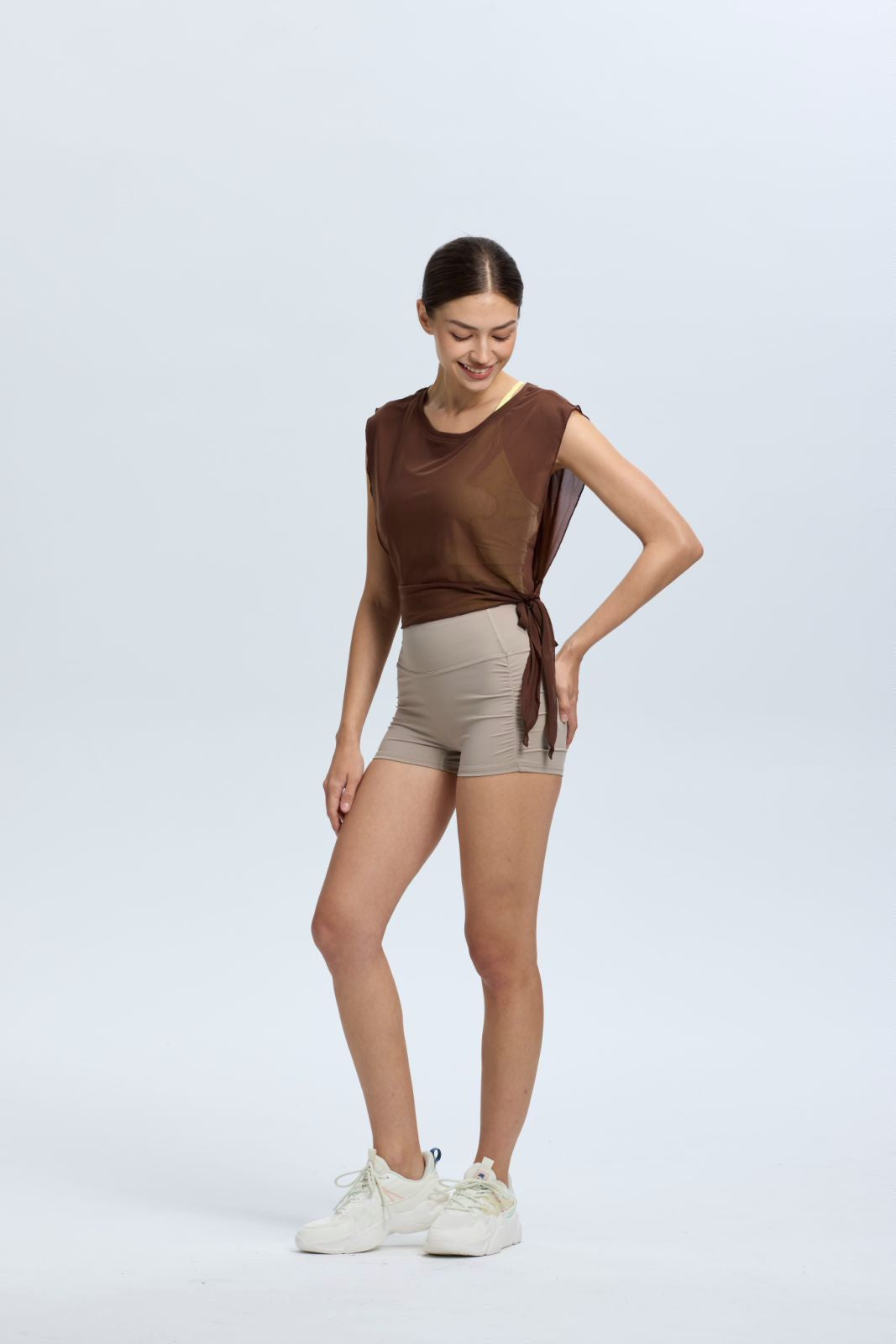 Shirring Mini Shorts