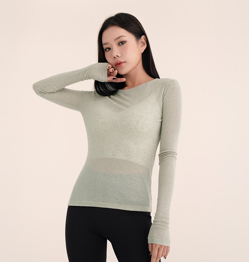 Slim Tencel Wool Long Sleeve