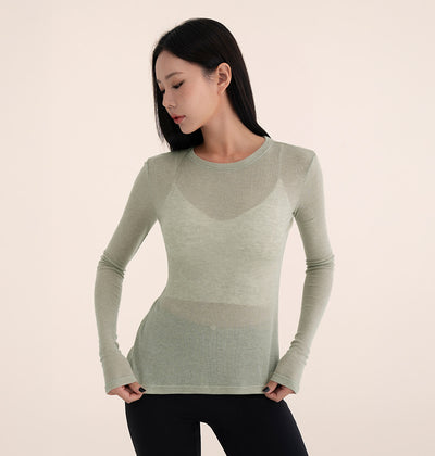 Slim Tencel Wool Long Sleeve