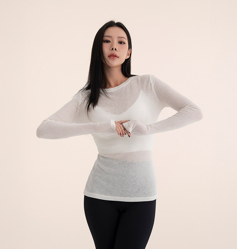 Slim Tencel Wool Long Sleeve