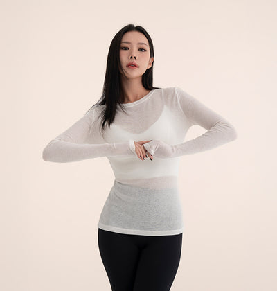 Slim Tencel Wool Long Sleeve