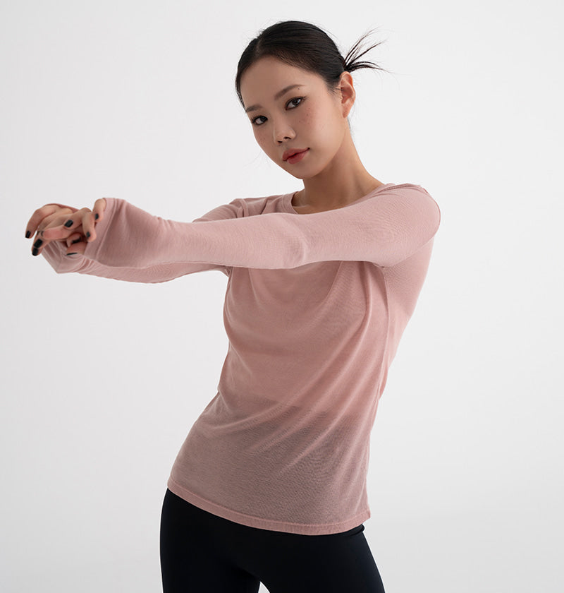 Slim Tencel Wool Long Sleeve