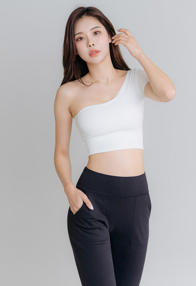 Airlight One Shoulder Crop Top