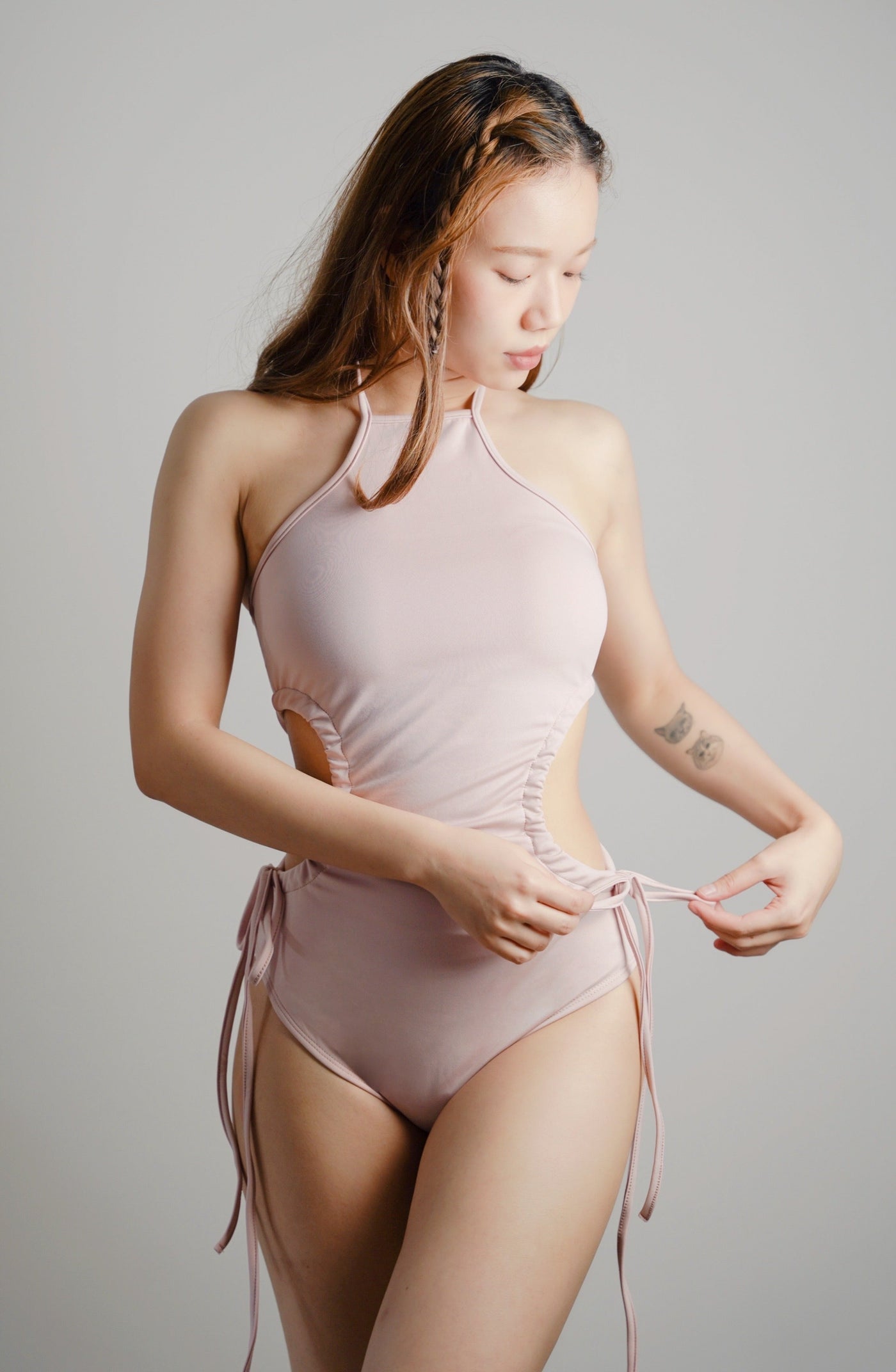 Halter Cutout One-piece Swimsuit