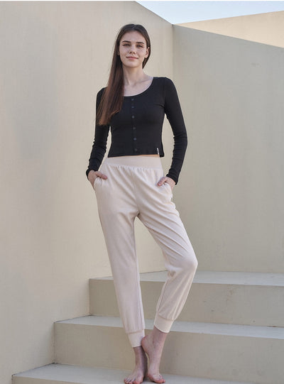 Cotton Mesh Comfy Pants